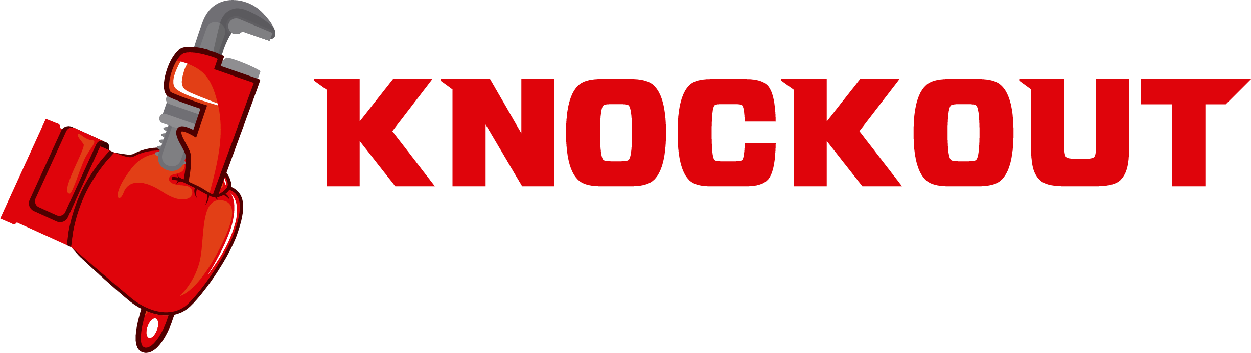Knockout Plumbing - Horizontal Logo
